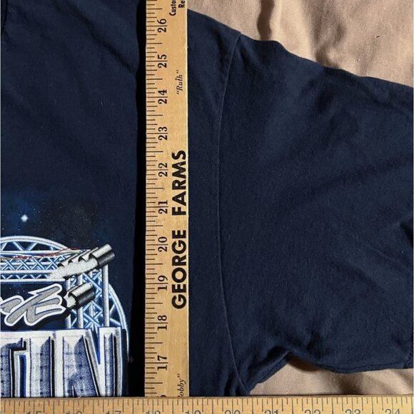 Vtg Nascar Shirt Mens Large Black Cut Tag Blue Pill Mark Martin 90s Y2K All Over - Picture 3 of 6